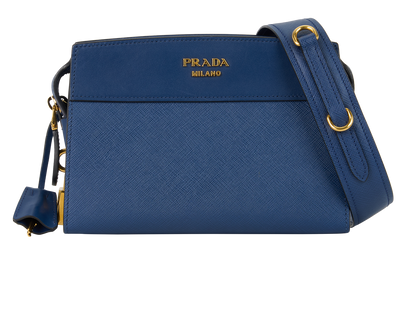 Esplanade Shoulder Bag, &pound;480, Handbags, Blue, Leather, Front view